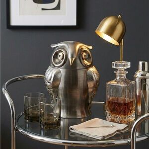 Vintage 1960s MCM Owl Shaped Ice Bucket